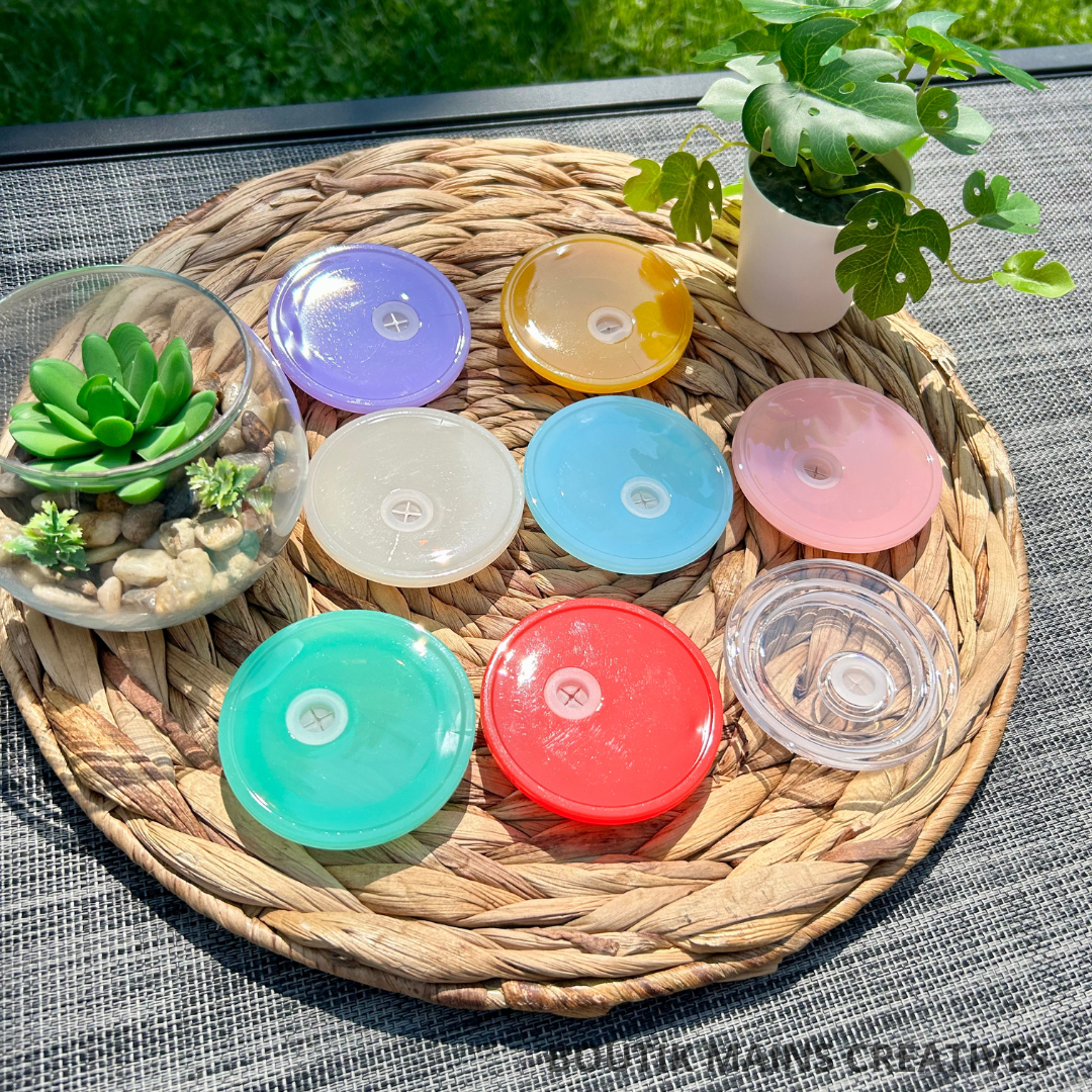 Couvercles de plastiques réutilisables pour verre à café 16 oz ou 590 ml