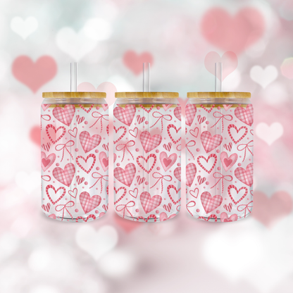 Verre à café glacé coeurs de St-Valentin, Cadeau sous le thème St-Valentin