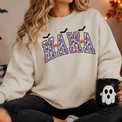 Sweatshirt retro  Mama Halloween