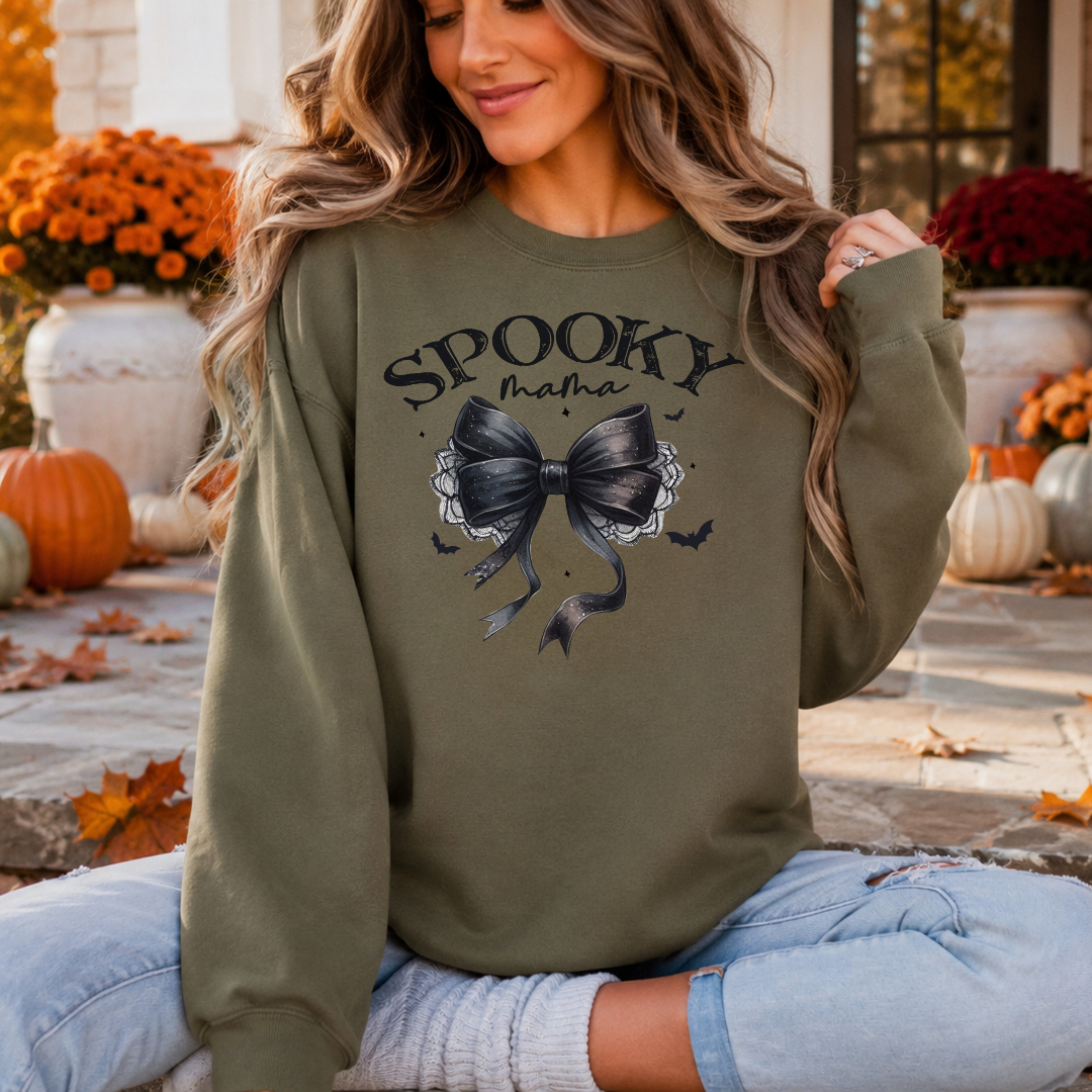 Sweatshirt ''Spooky Mama ''| T-shirt Halloween Coquette Noir