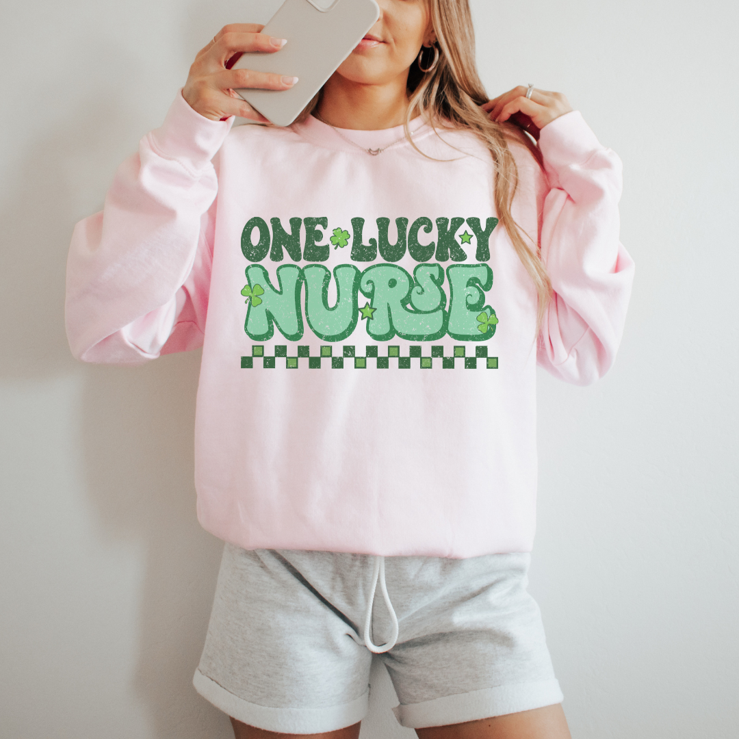 Chandail infirmière chanceuse St- Patrick , Sweatshirt  Lucky Nurse St-Patrick