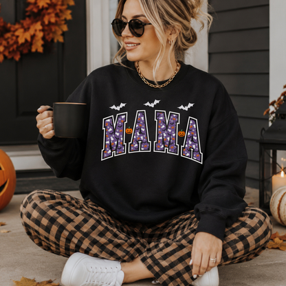 Sweatshirt retro  Mama Halloween