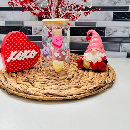 Verre à café Coeurs de bonbons avec messages, Cadeau pour St-Valentin