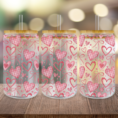 Verre à café glacé coeurs de St-Valentin, Cadeau sous le thème St-Valentin
