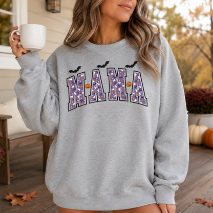 Sweatshirt retro  Mama Halloween