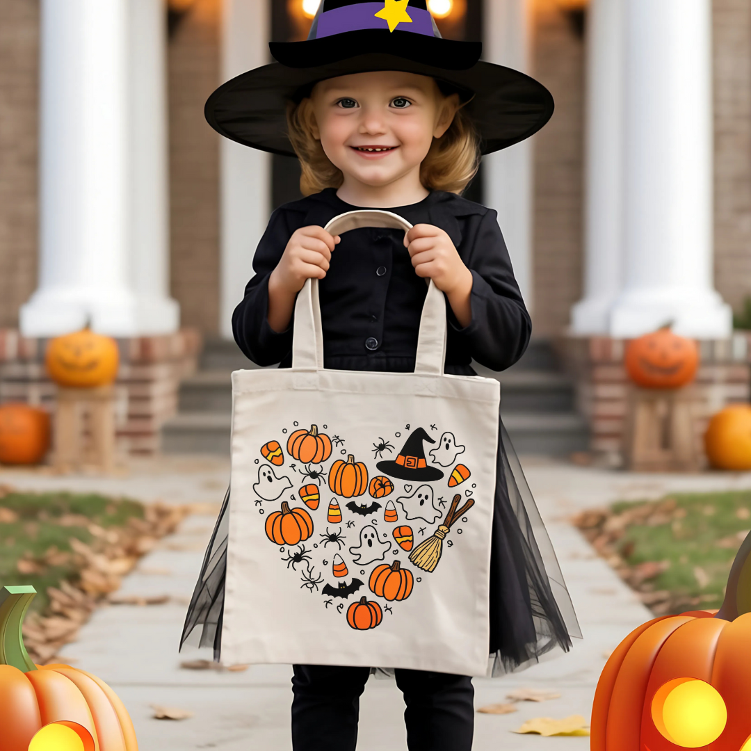 Halloween Tote Bag, Halloween Treat Bag