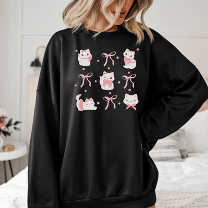 Sweatshirt chats coquettes,Cadeau pour amoureux des chats