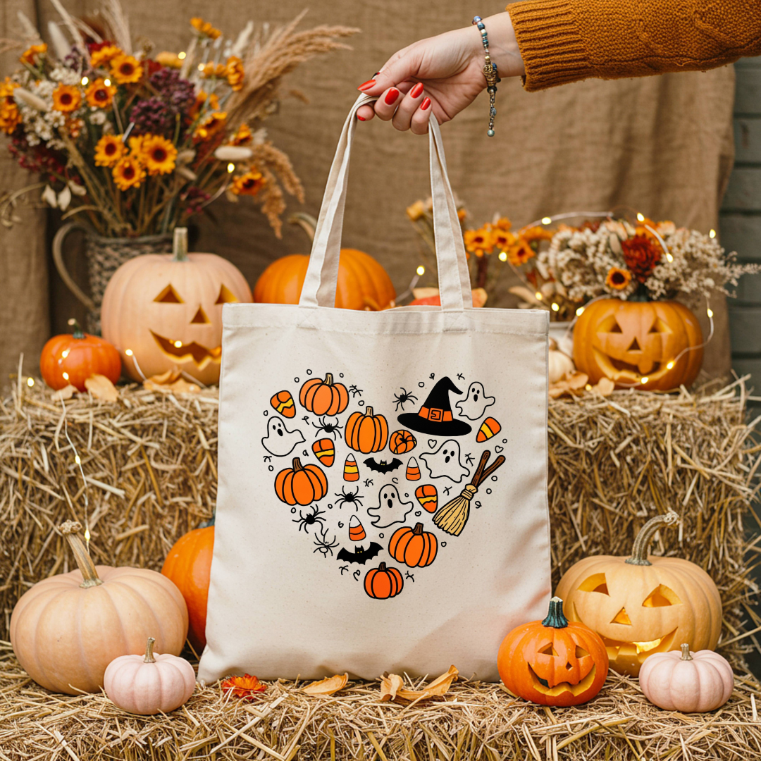 Halloween Tote Bag, Halloween Treat Bag