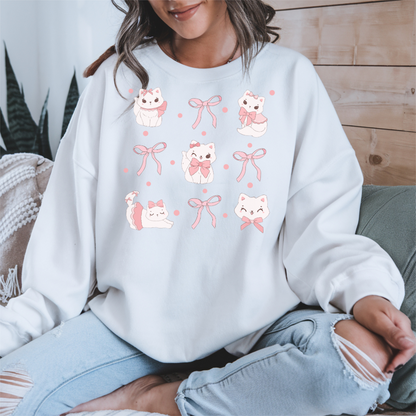 Sweatshirt chats coquettes,Cadeau pour amoureux des chats
