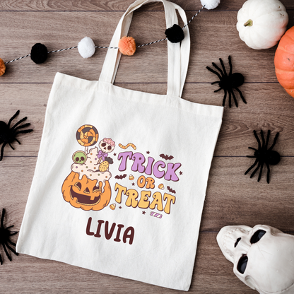  Trick or Treat halloween Tote Bag Customizable