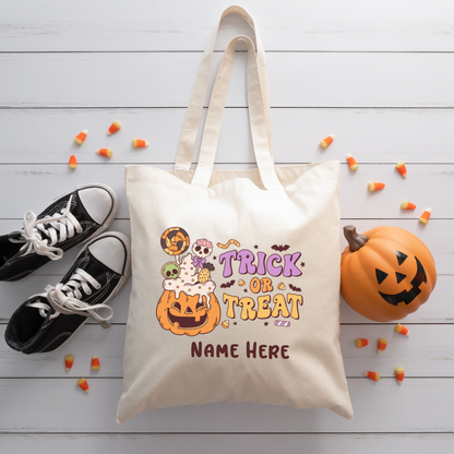  Trick or Treat halloween Tote Bag Customizable