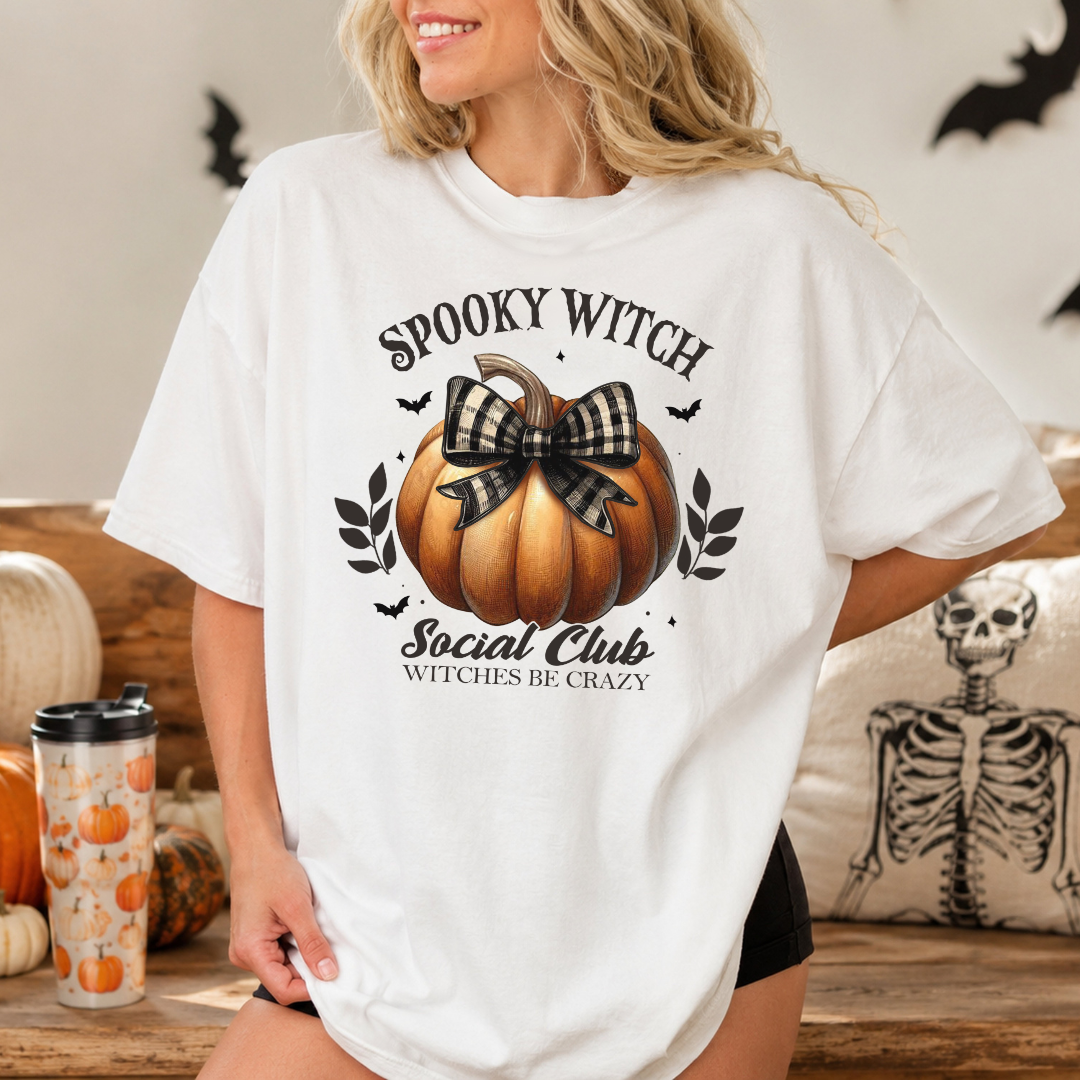 T-shirt Coquette Citrouille Halloween | Spooky Social Club