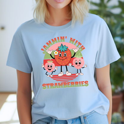 Groovy and Funny Strawberry T-Shirt, Gift for Strawberry Lover, Summer T-Shirt