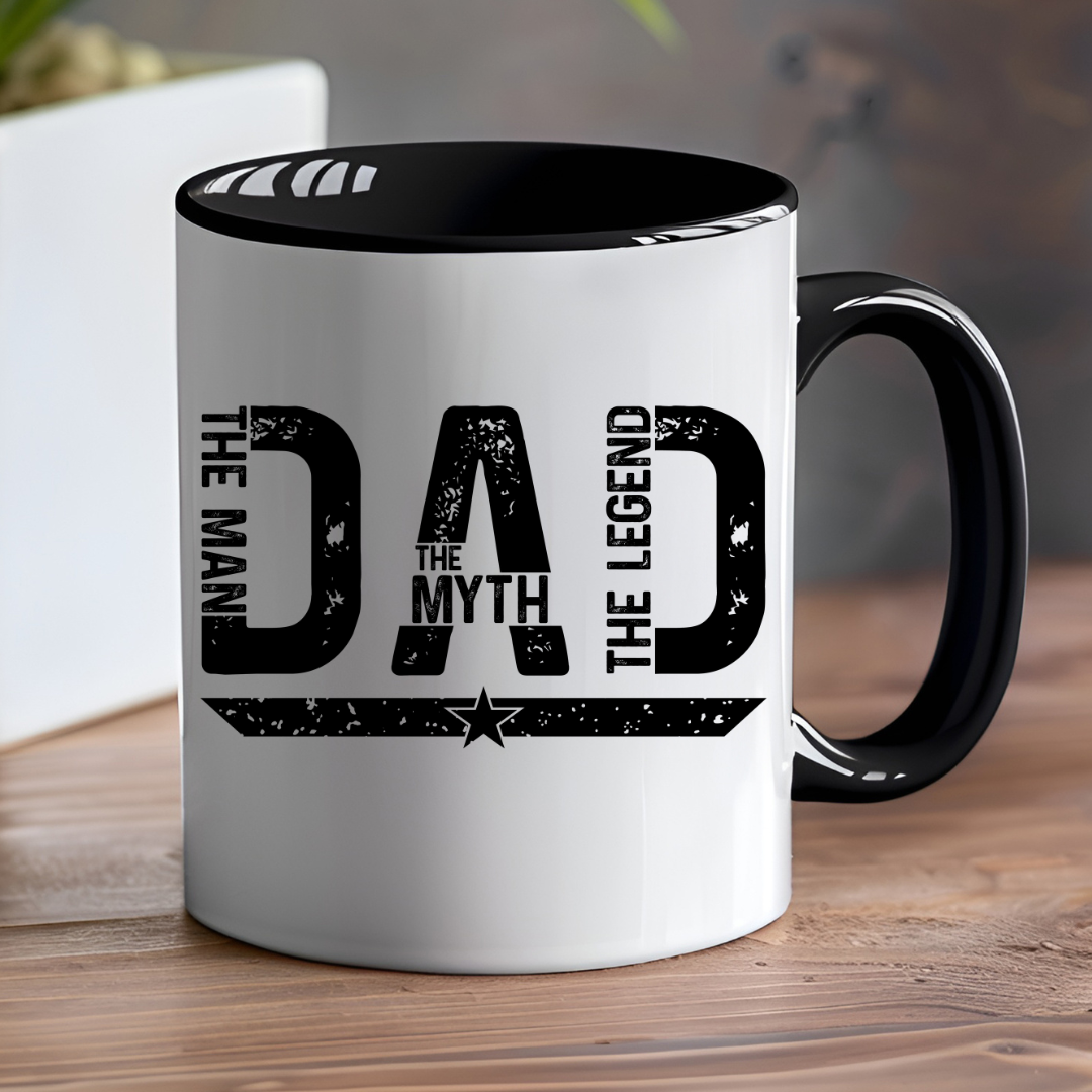Tasse "Dad The man, The Myth, The Hero"| Cadeau fête des pères