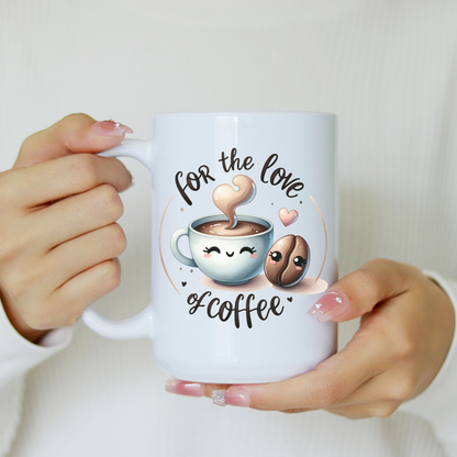Tasse en céramique 15 oz, Mignon Café style Kawaii, cadeau pour amateur de café