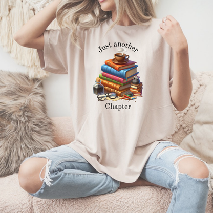 T-shirt pour amoureux de lecture et de livres, T-shirt ''Just another chapter''