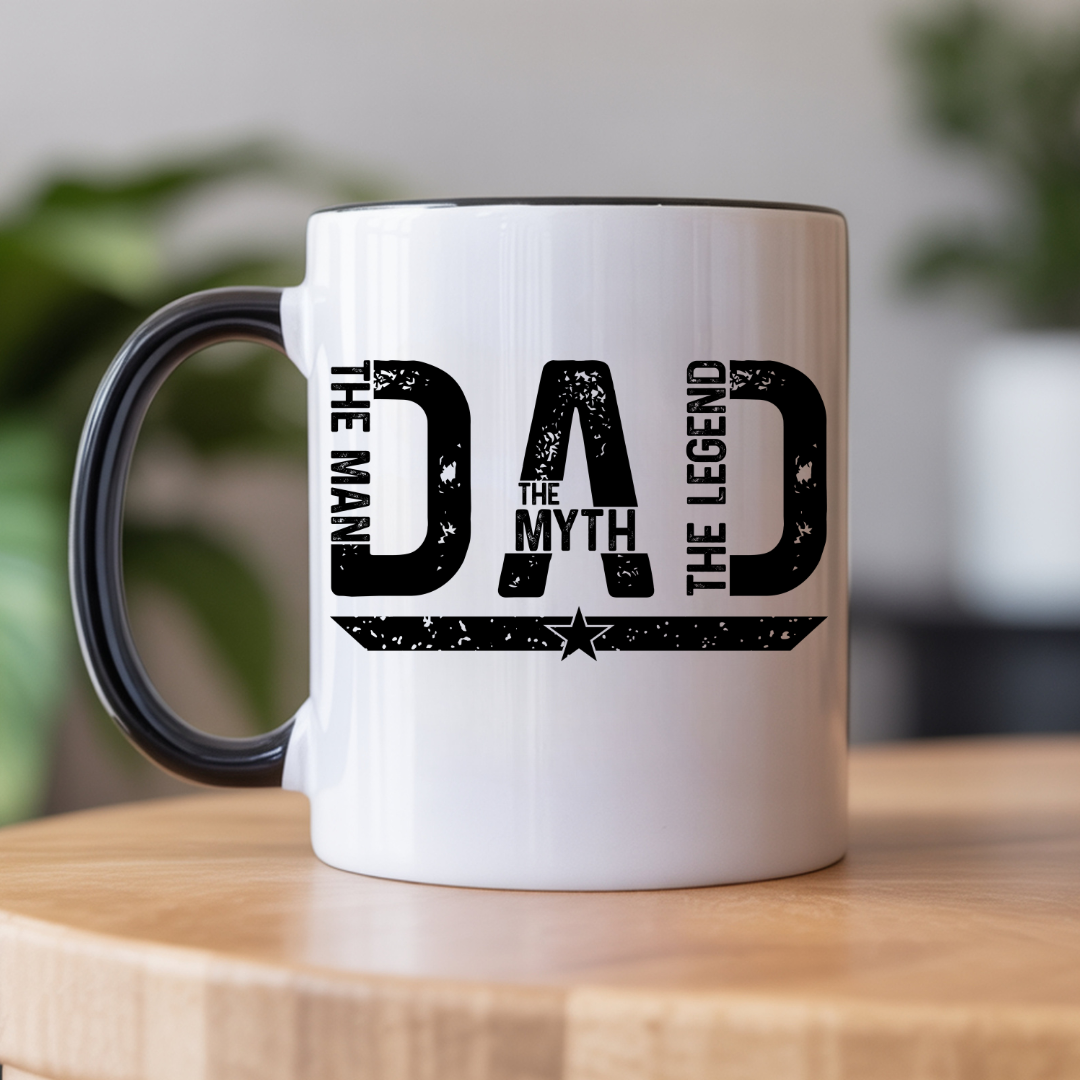 Tasse "Dad The man, The Myth, The Hero"| Cadeau fête des pères