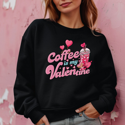 Sweatshirt pour la  St-Valentin confortable pour amateurs de café , Sweatshirt pour amoureux  café glacé,