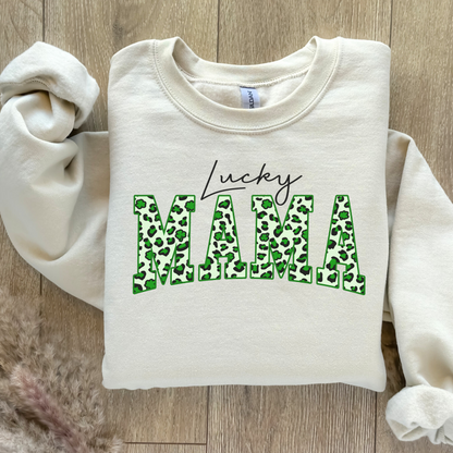 Chandail Lucky MAMA St-Patrick style léopard