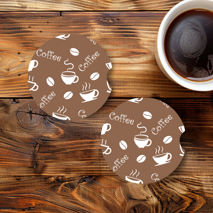 Sous-verres pour auto jolies tasses à  café, Cadeau pour amateur de café