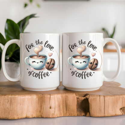 Tasse en céramique 15 oz, Mignon Café style Kawaii, cadeau pour amateur de café
