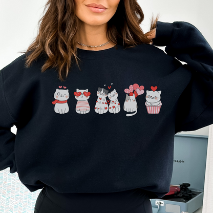 Chandail St-Valentin chats mignons, chandail pour amoureux de chats