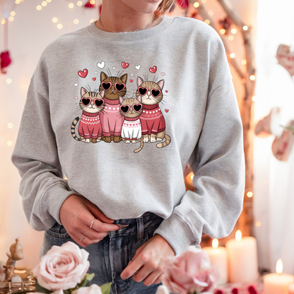Chandail St-Valentin pour amoureux des chats, Cadeau pour amoureux des chats