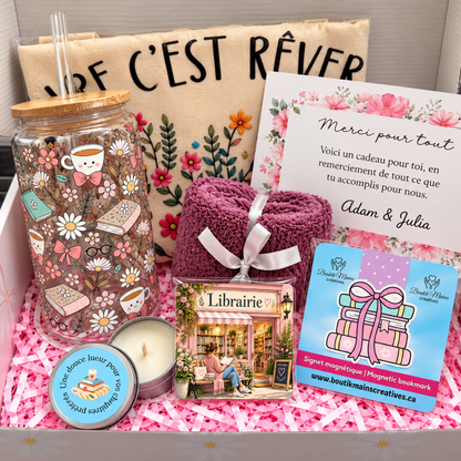 Boîte-cadeau pour amoureux des livres | Coffret lecture et détente