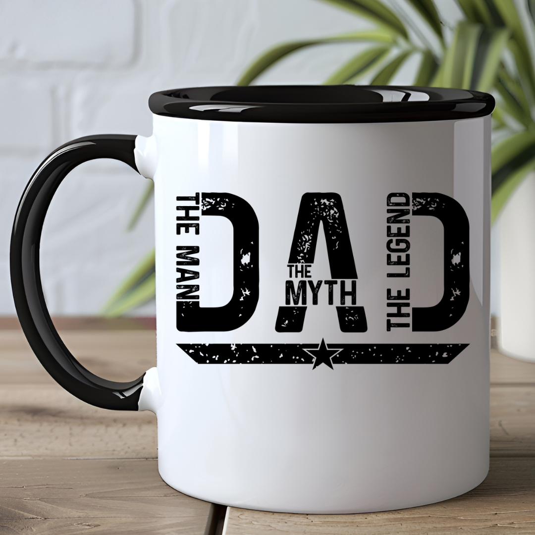 Tasse "Dad The man, The Myth, The Hero"| Cadeau fête des pères
