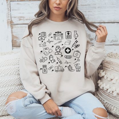 Chandail travailleur de la santé, Sweat-shirt Nurse Life - cadeau pour les infirmières