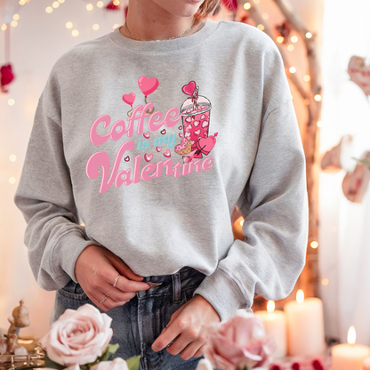 Sweatshirt pour la  St-Valentin confortable pour amateurs de café , Sweatshirt pour amoureux  café glacé,