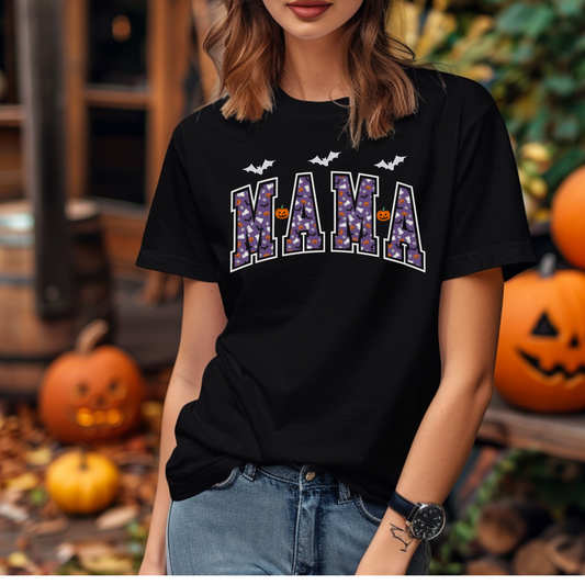 Retro Halloween Mama T-shirt