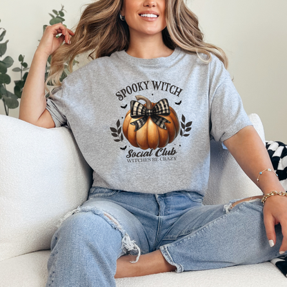 Coquette Pumpkin Halloween Social Club T-Shirt
