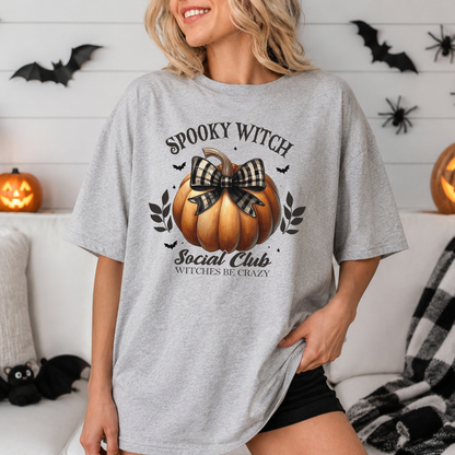 T-shirt Coquette Citrouille Halloween | Spooky Social Club