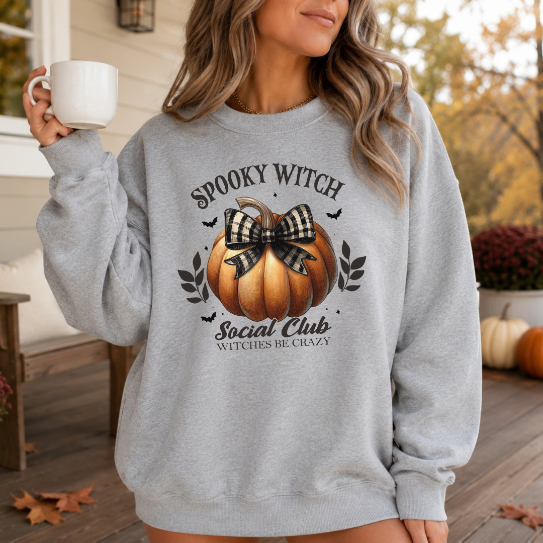 Chandail Coquette Citrouille Halloween | Sweatshirt Spooky Social Club