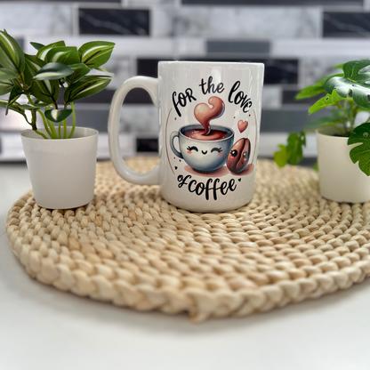 Tasse en céramique 15 oz, Mignon Café style Kawaii, cadeau pour amateur de café