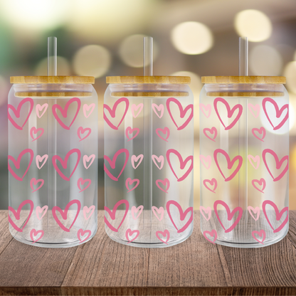 Verre à café glacé coeurs de St-Valentin, Cadeau sous le thème St-Valentin