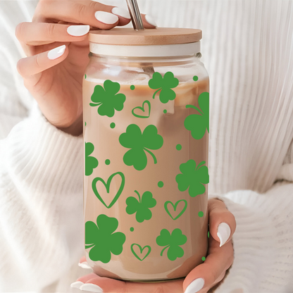 Verre à Café style Libbey 16 oz pour la St-Patrick,libbey can St-Patricks day glass can