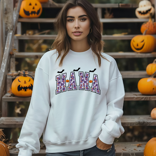 Sweatshirt retro  Mama Halloween