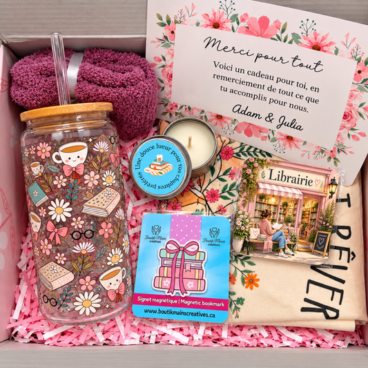 Boîte-cadeau pour amoureux des livres | Coffret lecture et détente