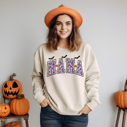 Sweatshirt retro  Mama Halloween