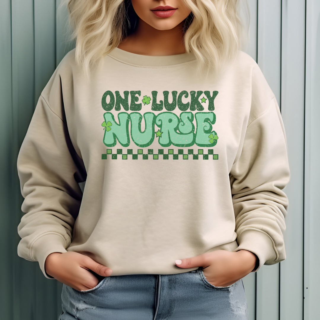 Chandail infirmière chanceuse St- Patrick , Sweatshirt  Lucky Nurse St-Patrick