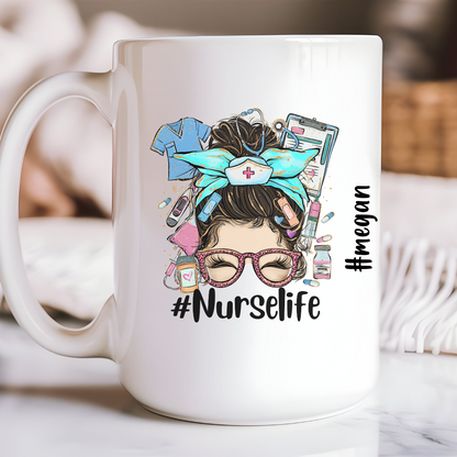 Tasse à café personnalisable pour infirmièreCadeau nouvelle diplômée, Tasse retraitée infirmière, Cadeau pour amie infirmière