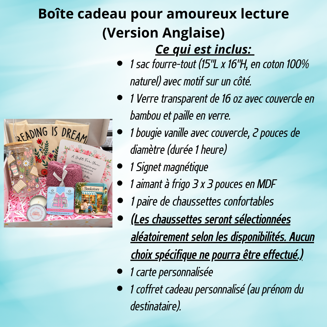 Coffret cadeau lecture et détente | Cadeau pour lectrice