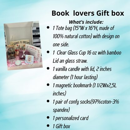Boîte cadeau pour amoureux de lecture, Cadeau pour libraire, cadeau pour colocataire