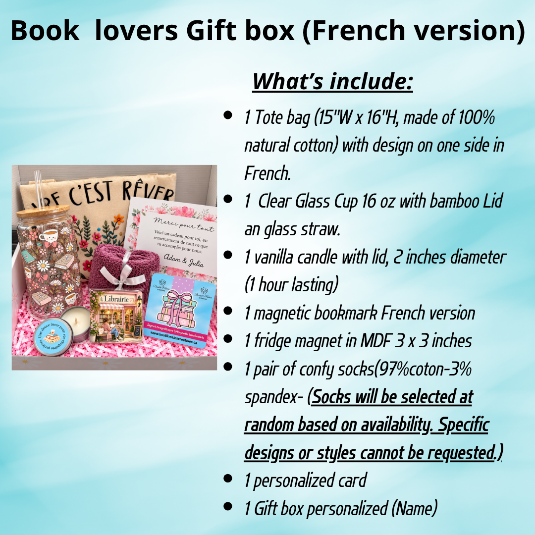 Boîte-cadeau pour amoureux des livres | Coffret lecture et détente