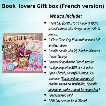 Boîte-cadeau pour amoureux des livres | Coffret lecture et détente