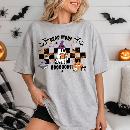 T-Shirt Fantôme de Lecture Rétro | Chandail Halloween Bookish