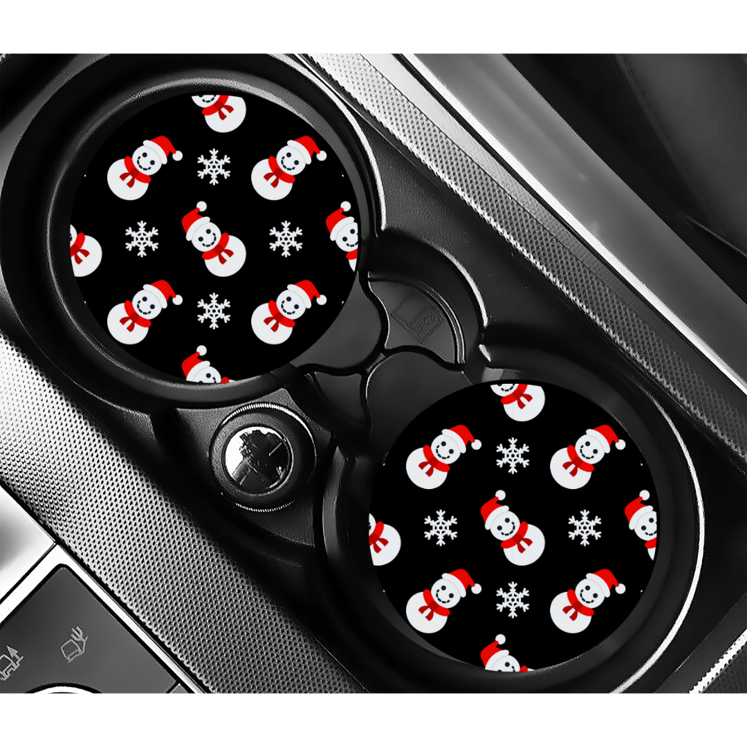 Christmas Car Coasters, Car Cup Holder Accessories
