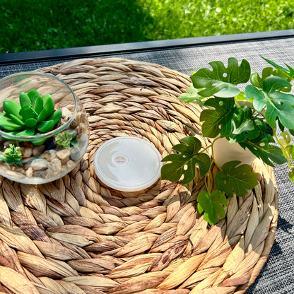 Couvercle en acrylique pour verre 16 oz, couleur blanc.